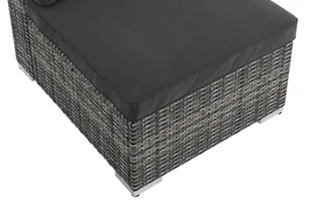 Wisconsin Mittmodul utomhus i konstrotting med vattenavisande dyna - Grå - Products - Utemöbler & utemiljö - Övrigt utemöbler - Moduler utesoffa - Mittmodul utesoffa