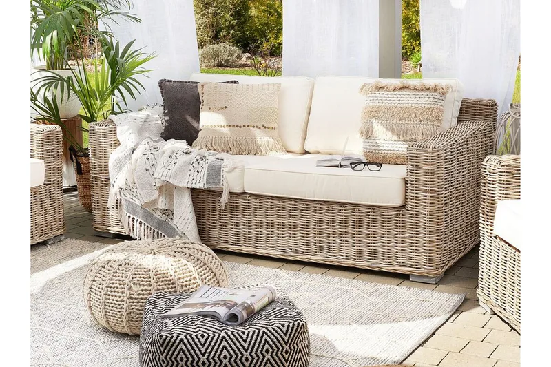 Apriliana 2-sits Utesoffa - Konstrotting/Ljusbrun - Products - Utemöbler & utemiljö - Balkong & altan - Balkongmöbler - Balkongsoffa