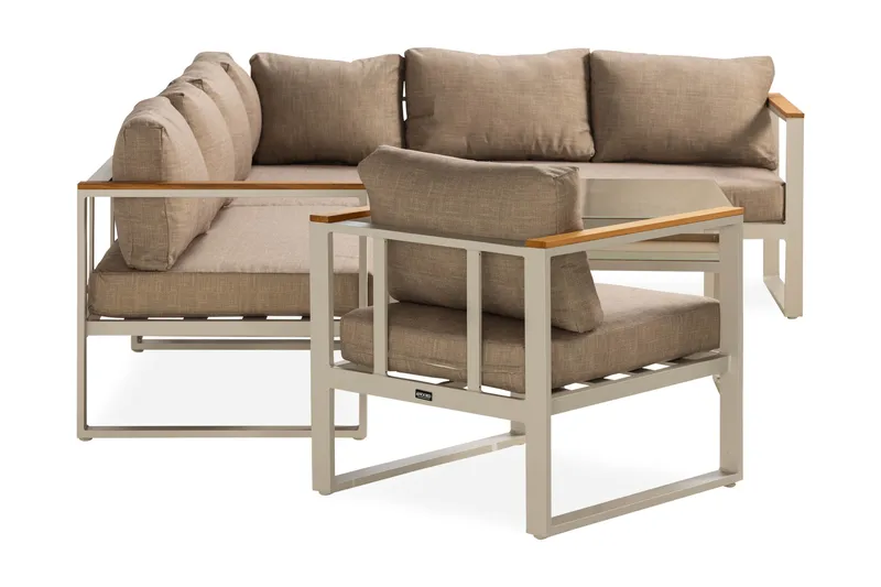 Aspvik Stor Loungegrupp Utomhus – 7-sits Loungeset i Aluminium - Products - Utemöbler & utemiljö - Loungemöbler - Loungeset & loungegrupp