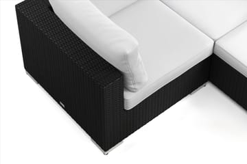 Bahamas U-formad utomhus loungegrupp 8-sits med vändbar divan och bord - Svart - Products - Utemöbler & utemiljö - Loungemöbler - Loungeset & loungegrupp