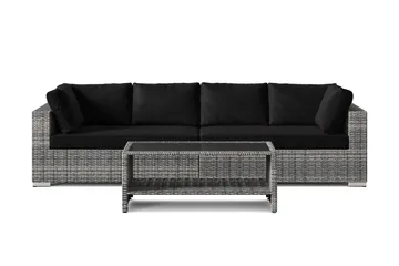 Bahamas utesoffa 4-sits med bord och hylla - Grå - Products - Utemöbler & utemiljö - Loungemöbler - Loungeset & loungegrupp