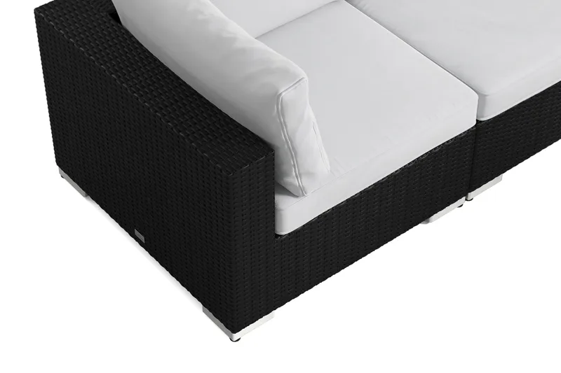 Bahamas utomhus hörnsoffa 6-sits vändbar med fåtölj och bord - Svart - Products - Utemöbler & utemiljö - Loungemöbler - Loungeset & loungegrupp