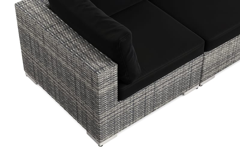 Bahamas utomhus hörnsoffa 8-sits vändbar med fåtölj och bord med hylla - Grå - Products - Utemöbler & utemiljö - Loungemöbler - Loungeset & loungegrupp