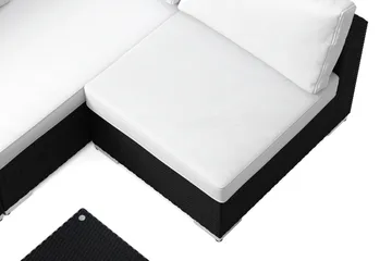 Bahamas utomhus loungegrupp 5-sits med vändbar schäslong och bord - Svart - Products - Utemöbler & utemiljö - Loungemöbler - Loungeset & loungegrupp