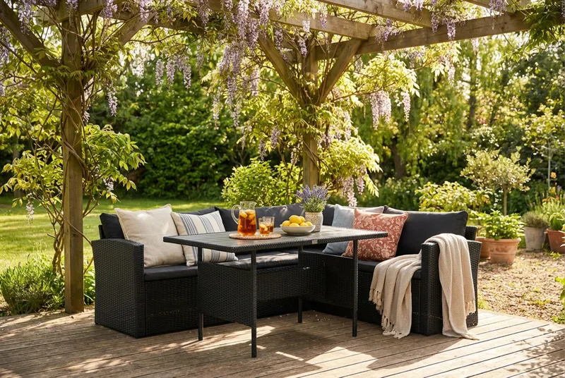 James Light Soffgrupp Utomhus  5-sits - Svart - Products - Utemöbler & utemiljö - Loungemöbler - Loungeset & loungegrupp
