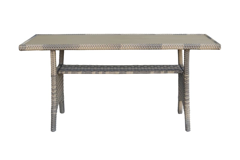 James Light Stor L-formad vändbar loungegrupp utomhus i konstrotting med förvaring och vita dynor - Brun / Beige - Products - Utemöbler & utemiljö - Loungemöbler - Loungeset & loungegrupp