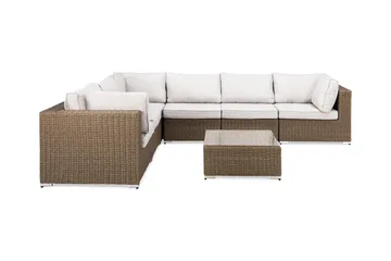 Marcus Loungegrupp - Beige / Vita dynor - Products - Utemöbler & utemiljö - Loungemöbler - Loungeset & loungegrupp