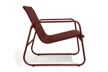 Pelanda Loungegrupp  - Soffa och 2 fåtöljer i stål soffbord med frostad glasskiva - Röd - Products - Utemöbler & utemiljö - Loungemöbler - Loungeset & loungegrupp