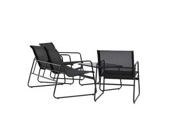 Scopello Soffgrupp Utomhus 4-sits - Svart - Products - Utemöbler & utemiljö - Loungemöbler - Loungeset & loungegrupp