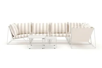 Usteryd utomhus hörnsoffa 5-sits vändbar - Beige/Striped - Products - Utemöbler & utemiljö - Loungemöbler - Loungeset & loungegrupp