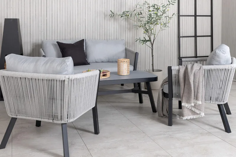 Virya Loungegrupp Utomhus 4-sits - Vit - Products - Utemöbler & utemiljö - Loungemöbler - Loungeset & loungegrupp