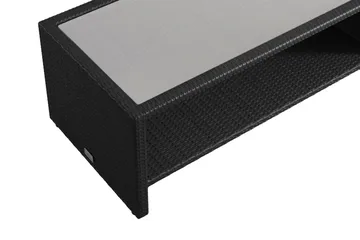 Bahamas Soffbord med hylla Utomhus 113 cm Konstrotting - Svart - Products - Utemöbler & utemiljö - Utebord & trädgårdsbord - Loungebord & soffbord utomhus