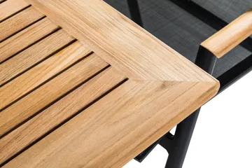 Las Vegas Förlängningsbart Matbord 220x280x100 cm - Svart / Natur - Products - Utemöbler & utemiljö - Utebord & trädgårdsbord - Matbord utomhus