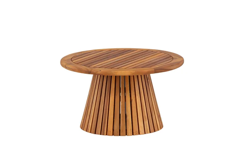 Lumpur Runt Soffbord och Sidobord Ribbor Utomhus 70 cm - Brun - Products - Utemöbler & utemiljö - Utebord & trädgårdsbord - Loungebord & soffbord utomhus