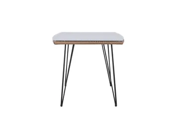 Viga Matbord Utomhus 90x160 cm – Rektangulärt Utebord i stål med glasskiva för Trädgården - Brun - Products - Utemöbler & utemiljö - Utebord & trädgårdsbord - Matbord utomhus