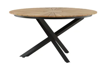 Mexico Matbord Utomhus Rund 140 cm Brun/Svart - Venture Home - Products - Utemöbler & utemiljö - Utebord & trädgårdsbord - Matbord utomhus