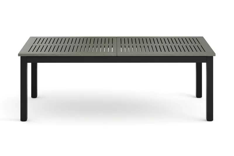 Monaco Stort rektangulärt förlängningsbart bord utomhus med iläggsskiva 210-310x90 cm i aluminium/plast - Svart/Grå - Products - Utemöbler & utemiljö - Utebord & trädgårdsbord - Matbord utomhus
