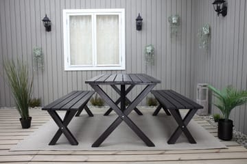 Scottsdale Matbord Utomhus 190 cm Svart - KWA - Products - Utemöbler & utemiljö - Utebord & trädgårdsbord - Matbord utomhus