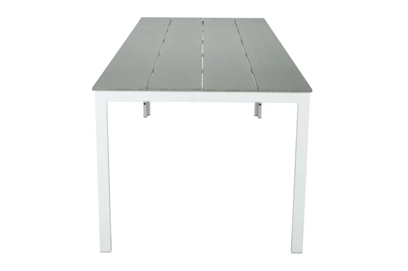 Tunis Stort Rektangulärt Matbord utomhus 205x90 cm i metall och plast - Vit/Grå - Products - Utemöbler & utemiljö - Utebord & trädgårdsbord - Matbord utomhus
