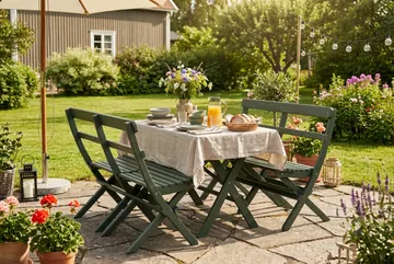 Landet Utomhus matgrupp 118x70x74 cm med 2 soffor - Grön - Products - Utemöbler & utemiljö - Utegrupp - Matgrupp utomhus