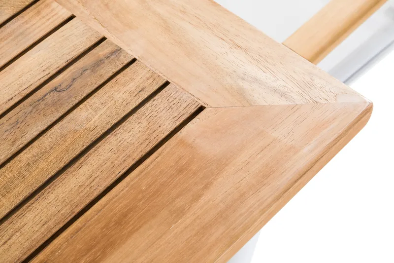 Las Vegas Matgrupp Utomhus 100x220-280 + 6 Stolar m Dyna - Vit/Teak/Offwhite - Products - Utemöbler & utemiljö - Utegrupp - Matgrupp utomhus