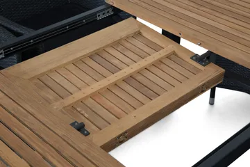 Las Vegas Matgrupp Utomhus 152-210 + 6 Jenny Ställbar Fåtölj - Teak/Svart - Products - Utemöbler & utemiljö - Utegrupp - Matgrupp utomhus