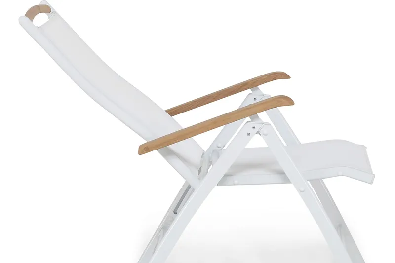 Las Vegas Matgrupp Utomhus 220-280 + 6 Positionsstol Lyx - Teak/Vit - Products - Utemöbler & utemiljö - Utegrupp - Matgrupp utomhus