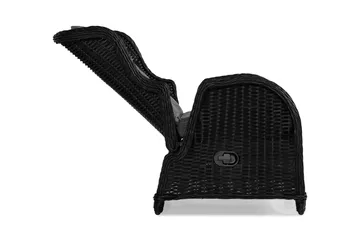 Marcus Caféset med 2 Reclinerfåtöljer Utomhus m Dyna - Svart - Products - Utemöbler & utemiljö - Utegrupp - Cafegrupp & cafeset