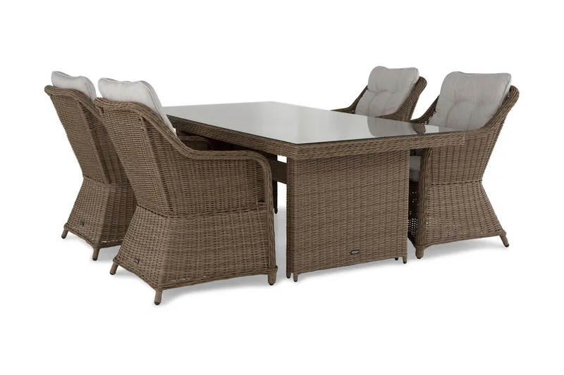 Marcus Matgrupp Utomhus 200 + 4 Fåtöljer m Dyna - Natur - Products - Utemöbler & utemiljö - Utegrupp - Matgrupp utomhus