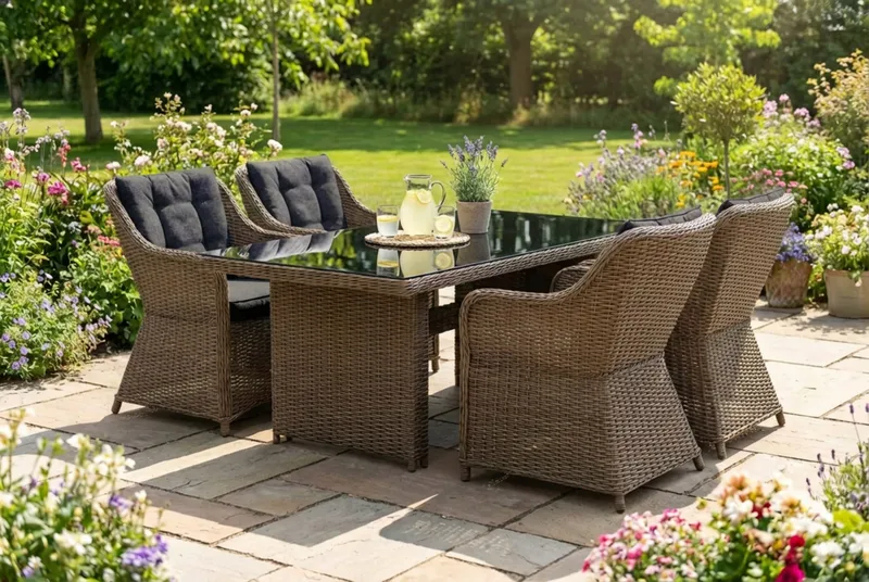 Marcus utomhus matgrupp 160x90 cm med 4 Marcus utefåtöljer - Natur - Products - Utemöbler & utemiljö - Utegrupp - Matgrupp utomhus