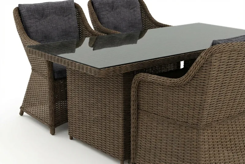 Marcus utomhus matgrupp 160x90 cm med 4 Marcus utefåtöljer - Natur - Products - Utemöbler & utemiljö - Utegrupp - Matgrupp utomhus