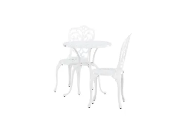 Nandin Matgrupp Utomhus + 2 Utestolar - Vit - Products - Utemöbler & utemiljö - Utegrupp - Cafegrupp & cafeset