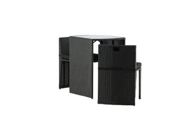 Savanna Caféset 50 cm + 2 Matstolar Utomhus - Svart - Products - Utemöbler & utemiljö - Utegrupp - Cafegrupp & cafeset