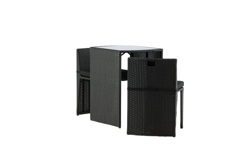 Savanna Caféset 50 cm + 2 Matstolar Utomhus - Svart - Products - Utemöbler & utemiljö - Utegrupp - Cafegrupp & cafeset