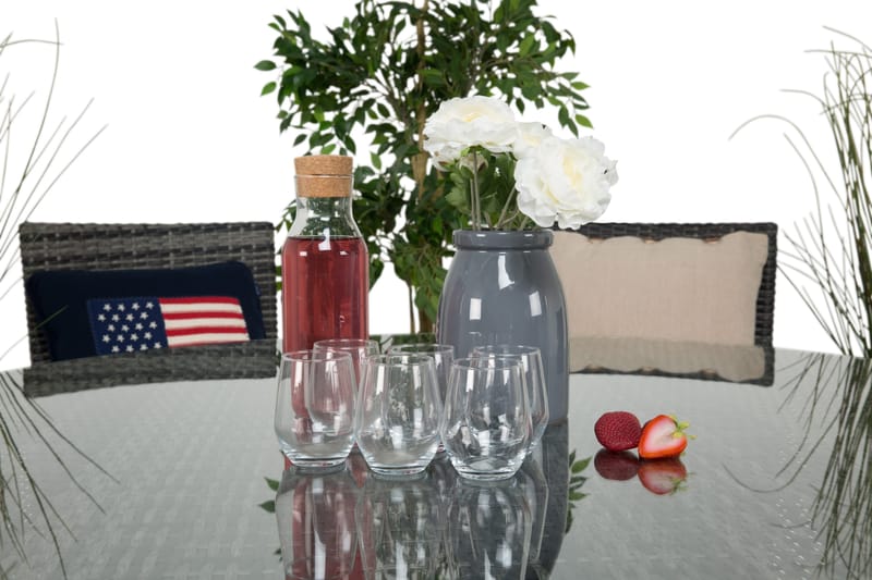 Thor Matgrupp Ø140+6 Thor Stolar - Grå/Grå - Products - Utemöbler & utemiljö - Utegrupp - Matgrupp utomhus