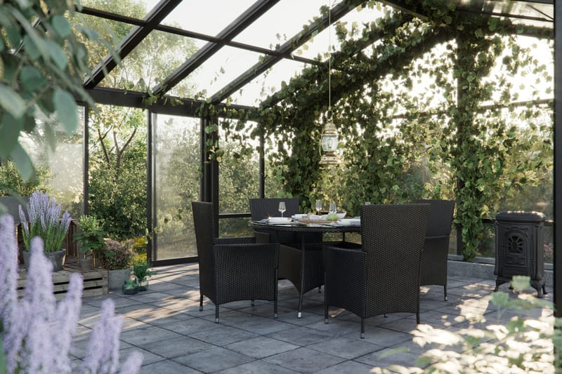 Thor Matgrupp Utomhus 140 + 4 Thor Fåtölj - Svart/Svart - Products - Utemöbler & utemiljö - Utegrupp - Matgrupp utomhus