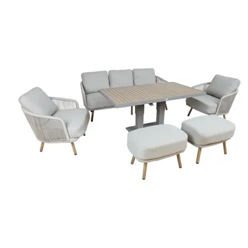 Trädgårdsmöbelset Bränor 6 delar - beige - Products - Utemöbler & utemiljö - Utegrupp - Cafegrupp & cafeset