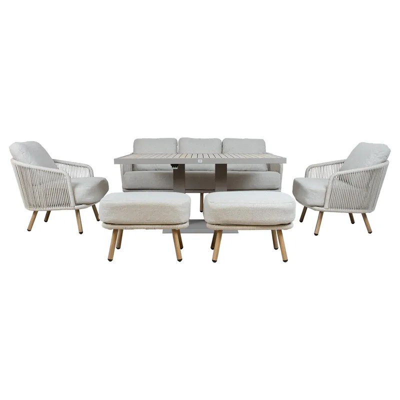 Trädgårdsmöbelset Bränor 6 delar - beige - Products - Utemöbler & utemiljö - Utegrupp - Cafegrupp & cafeset
