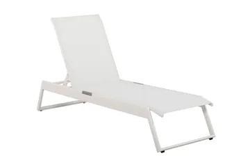 Monaco Solsäng med justerbar rygg i aluminium vit textil - Vit - Products - Utemöbler & utemiljö - Utestol & trädgårdsstol - Solsäng & solvagn