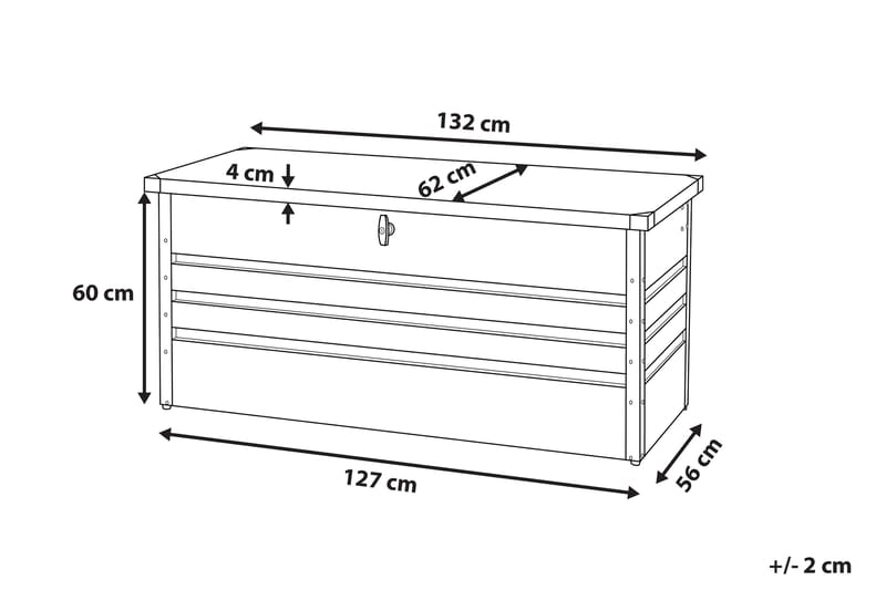Cebrosa Dynlåda 62|132|64 cm - Svart/Grå - Products - Utemöbler & utemiljö - Utomhusförvaring - Dynförvaring - Dynbox & dynlåda